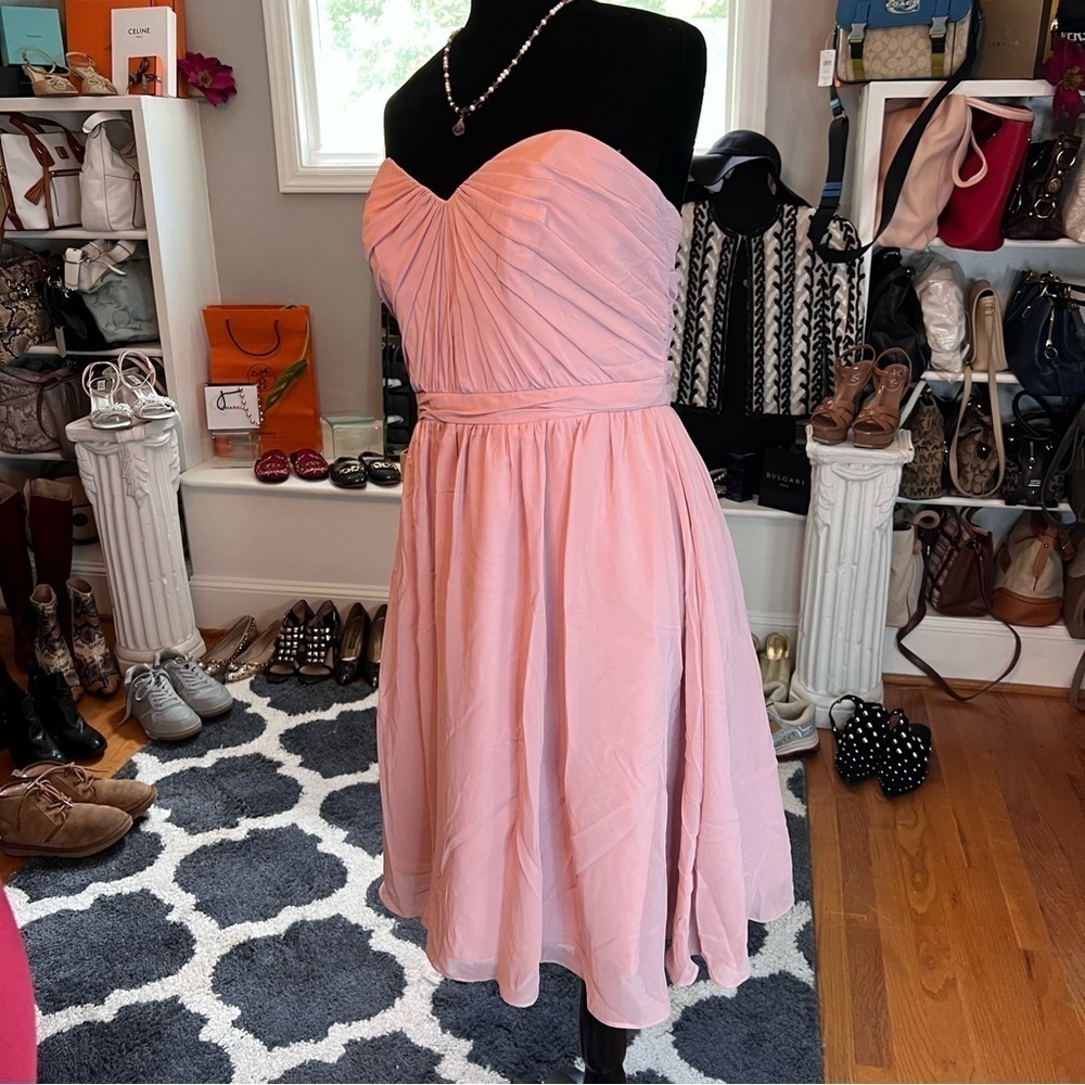 ALFRED ANGELO Loves First Blush Strapless Gown Pink Evening/Prom/Wedding Dress - Picture 7 of 10